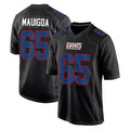 NY.Giants #65 Francis Mauigoa Player Carbon Fashion Limited Home Game STECN Stitched Jerseys