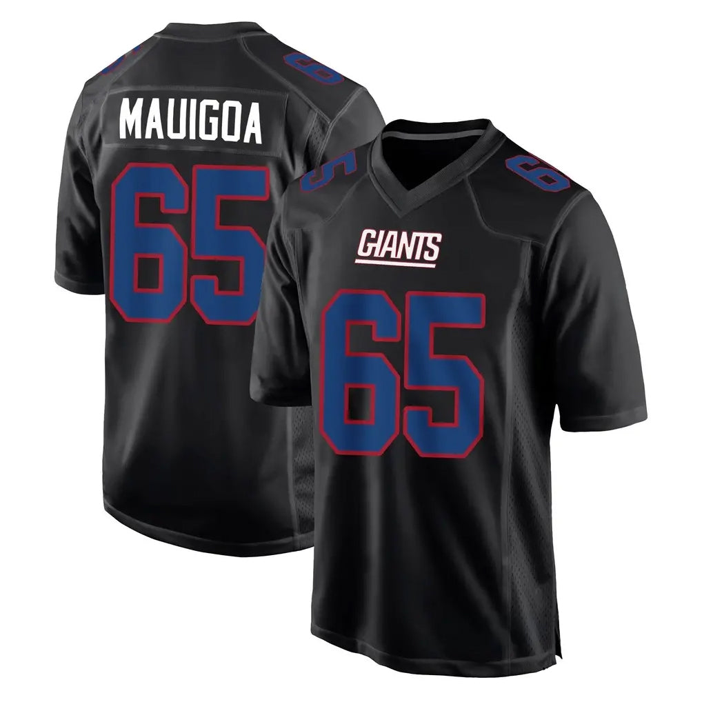 NY.Giants #65 Francis Mauigoa Player Carbon Fashion Limited Home Game STECN Stitched Jerseys