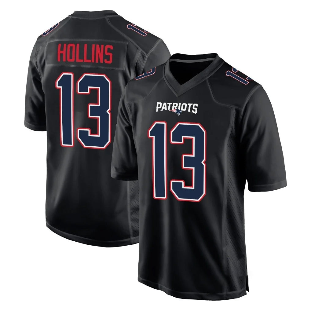 NE.Patriots #13 Mack Hollins Player Carbon Fashion Limited Home Game STECN Stitched Jerseys