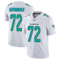 M.Dolphins #72 Jonah Savaiinaea Player White Limited Vapor Untouchable Home Game STECN Stitched Jerseys