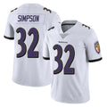 B.Ravens #32 Trenton Simpson Player White Vapor F.U.S.E. Limited STECN Stitched Jerseys