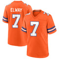 D.Broncos #7 John Elway Player Orange Throwback Game STECN Stitched Jerseys