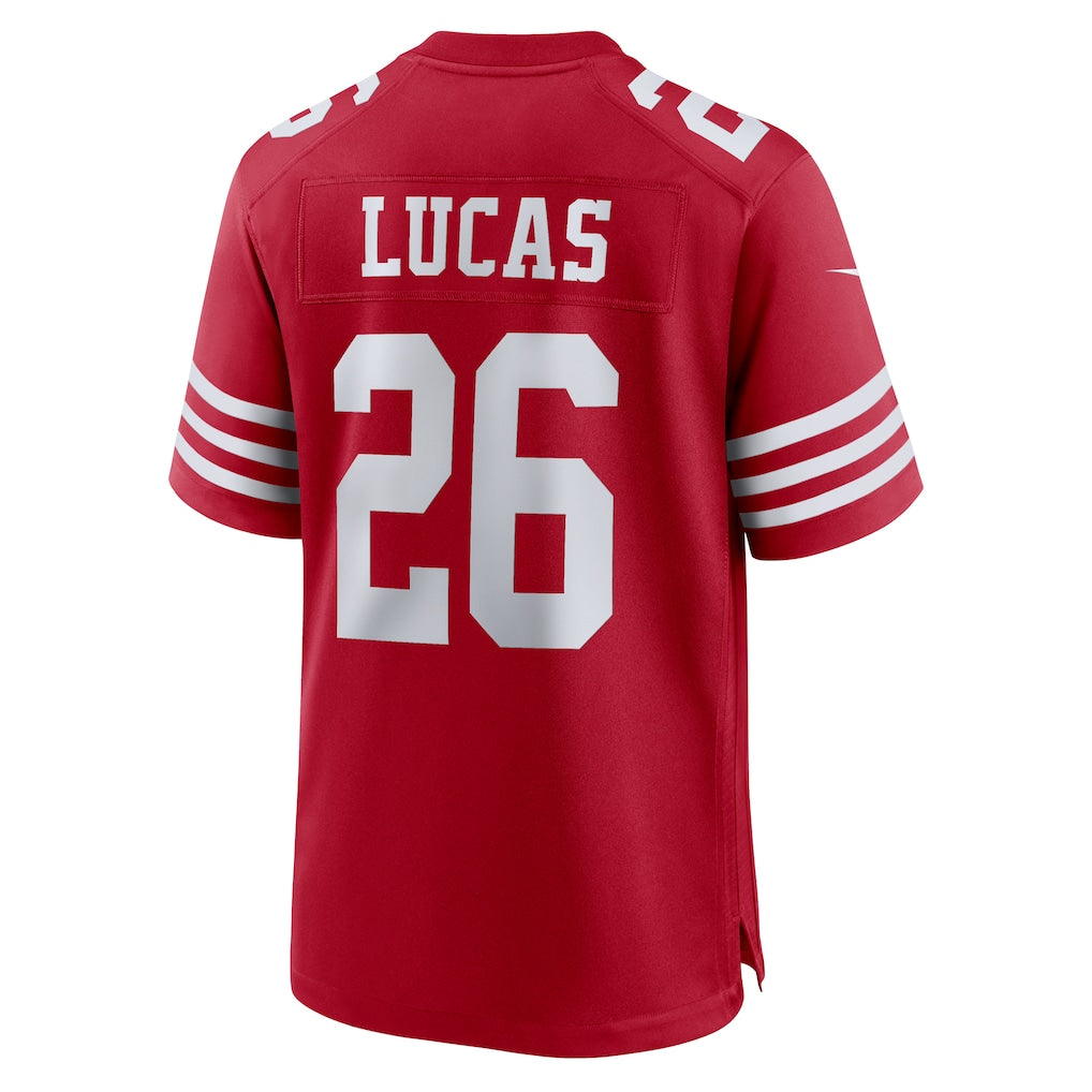 STECN SF.49ers #26 Chase Lucas Scarlet Team Game Jersey