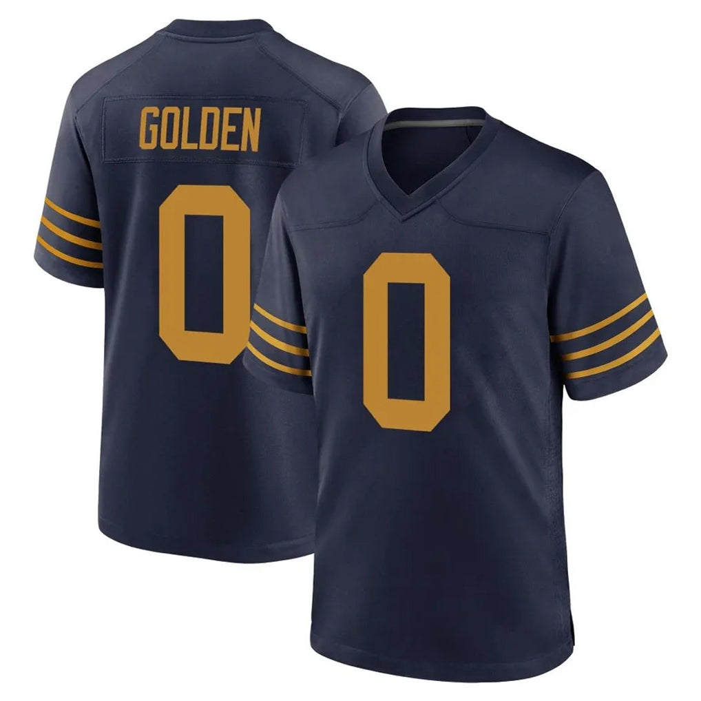 GB.Packers #0 Matthew Golden Player Navy The 1923 Classic Home Game STECN Stitched Jerseys