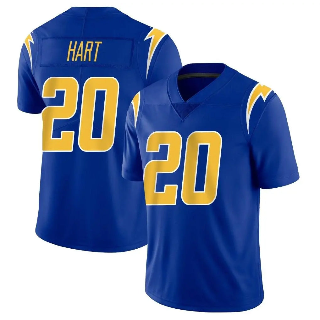 LA.Chargers #20 Cam Hart Player Royal Limited Vapor Home Game STECN Stitched Jerseys