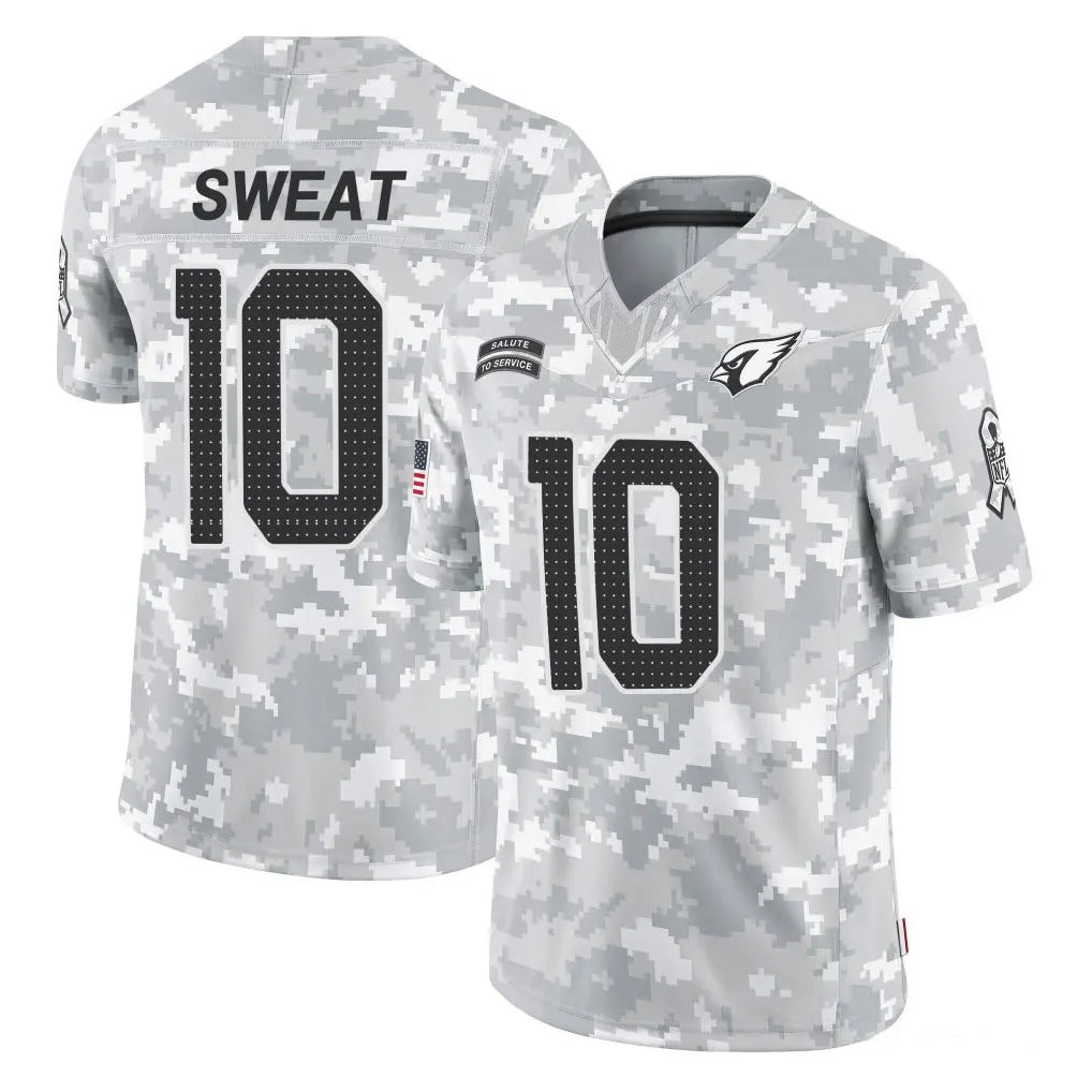A.Cardinals #10 Josh Sweat Player Arctic Camo Limited Salute To Service Home Game STECN Stitched Jerseys