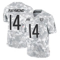 C.Bears #14 Kalif Raymond Player Arctic Camo Salute to Service Limited STECN Stitched Jerseys