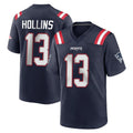 NE.Patriots #13 Mack Hollins Player Navy Home Game STECN Stitched Jerseys