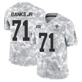 NO.Saints #71 Kelvin Banks Jr. Player Arctic Camo Salute To Service Limited Game STECN Stitched Jerseys