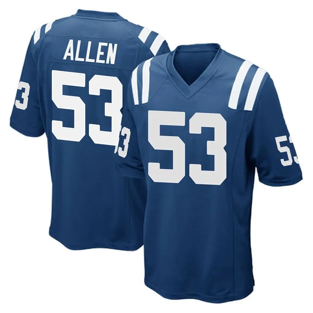 IN.Colts #53 CJ Allen Player Royal Home Game STECN Stitched Jerseys