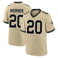 NO.Saints #20 Pete Werner Player Gold Home Game STECN Stitched Jerseys