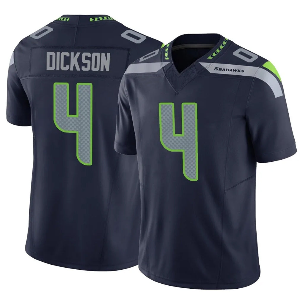 S.Seahawks #4 Michael Dickson Player Navy Limited Vapor F.U.S.E. Home Game STECN Stitched Jerseys