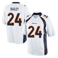 D.Broncos #24 Champ Bailey Player White Game STECN Stitched Jerseys
