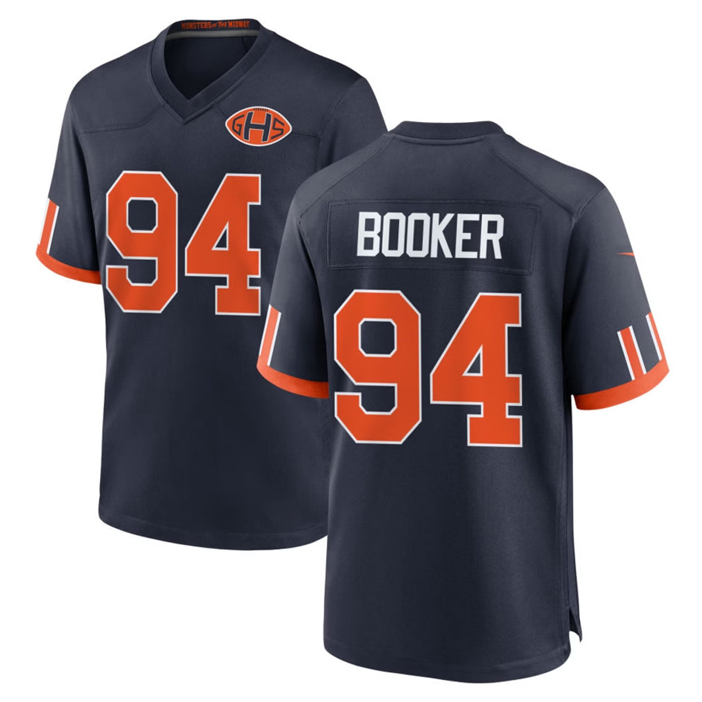 C.Bears #94 Austin Booker Player Navy 2026 Rivalries Collection Home Game STECN Stitched Jerseys