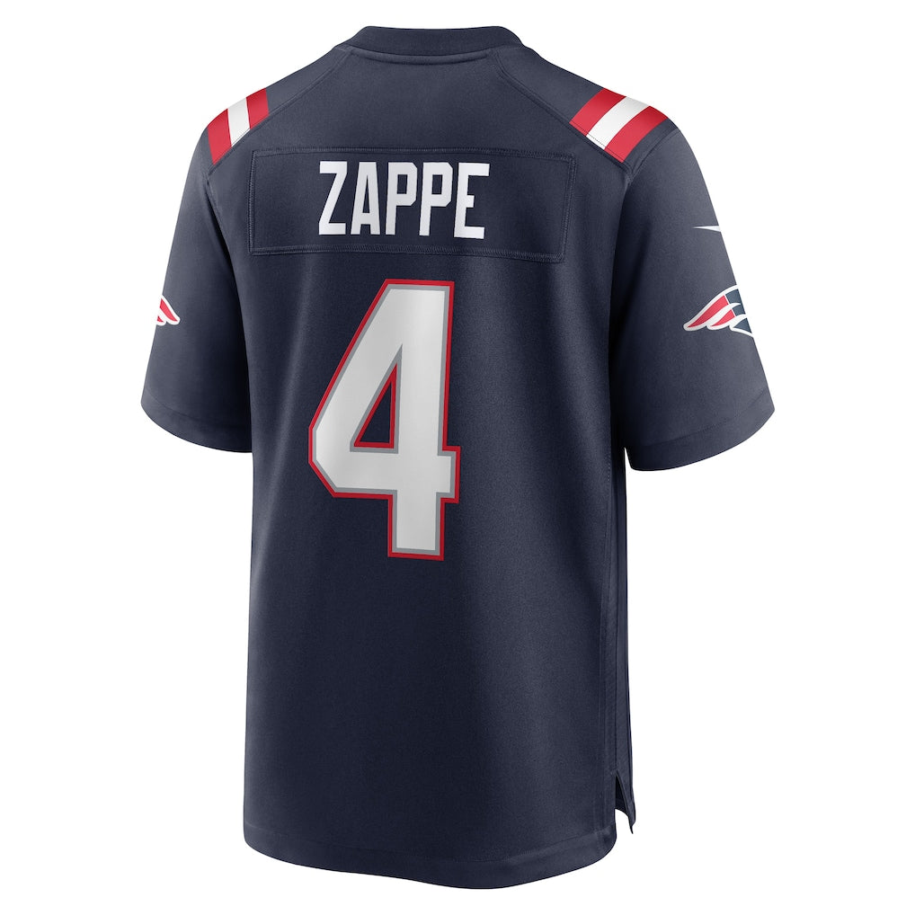 STECN NE.Patriots #4 Bailey Zappe Navy Game Player Jersey