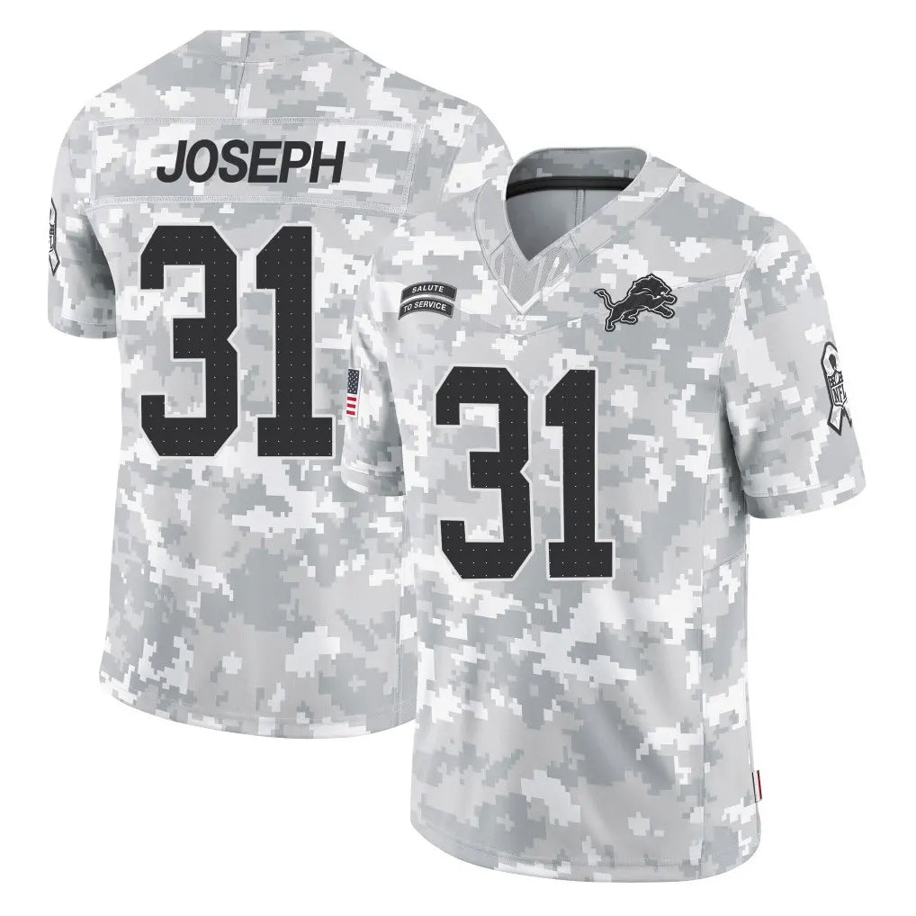 D.Lions #31 Kerby Joseph Player Arctic Camo Salute To Service Limited STECN Stitched Jerseys