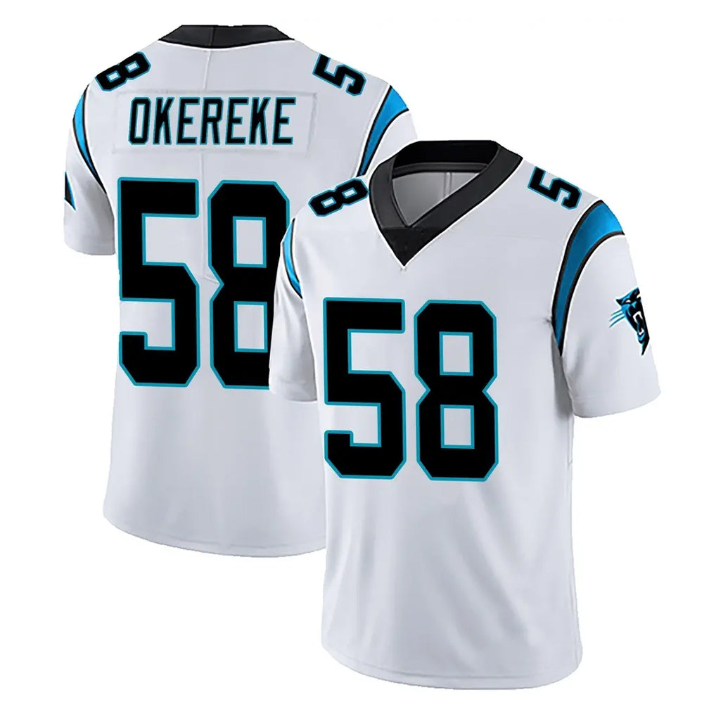 C.Panthers #58 Bobby Okereke Player White Vapor Untouchable Limited Game STECN Stitched Jerseys