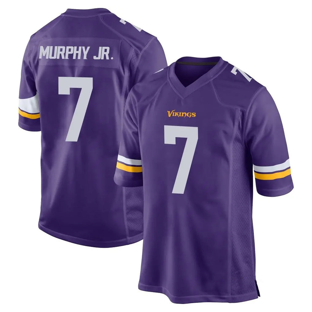 M.Vikings #7 Byron Murphy Jr. Player Purple Home Game STECN Stitched Jerseys