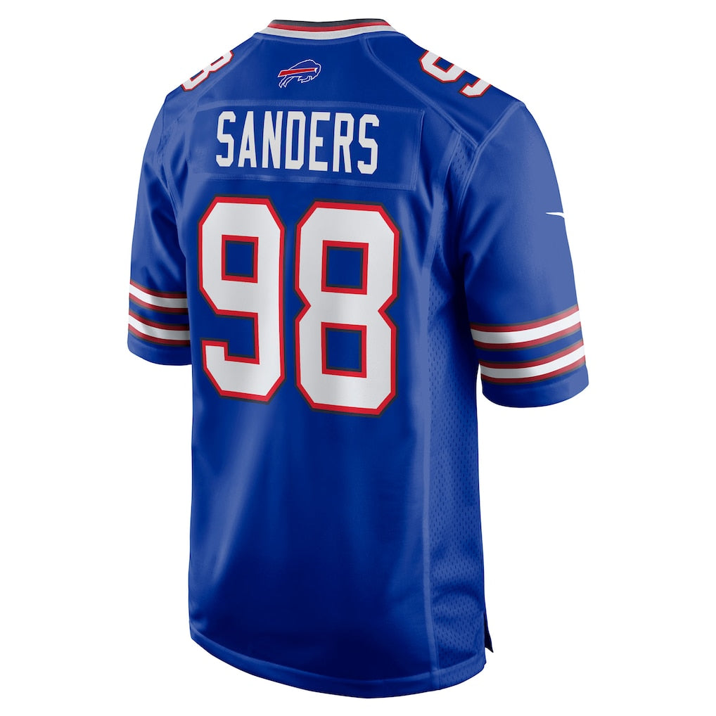 STECN B.Bills #98 T.J. Sanders Royal Team Game Jersey