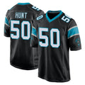 C.Panthers #50 Robert Hunt Player Black Game STECN Stitched Jerseys