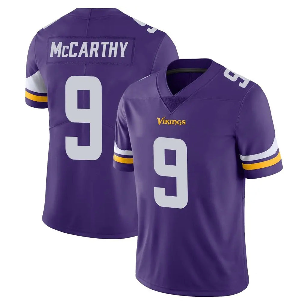 M.Vikings #9 J.J. McCarthy Player Purple Limited Vapor Untouchable Home Game STECN Stitched Jerseys