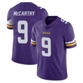 M.Vikings #9 J.J. McCarthy Player Purple Limited Vapor Untouchable Home Game STECN Stitched Jerseys