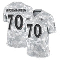 B.Ravens #70 Roger Rosengarten Player Arctic Camo Salute to Service Limited STECN Stitched Jerseys