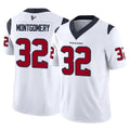 H.Texans #32 David Montgomery Player White Limited Vapor F.U.S.E. Home Game STECN Stitched Jerseys