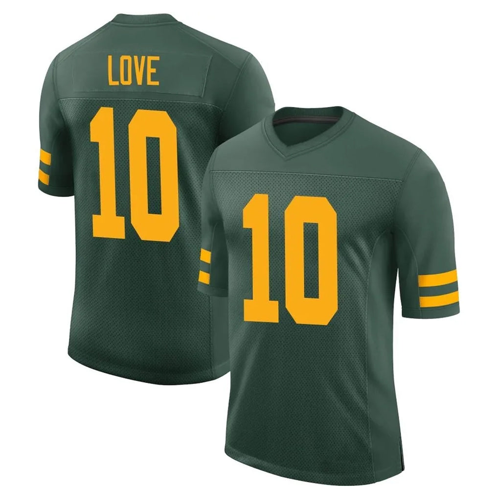 GB.Packers #10 Jordan Love Player Green Alternate Vapor Home Game STECN Stitched Jerseys