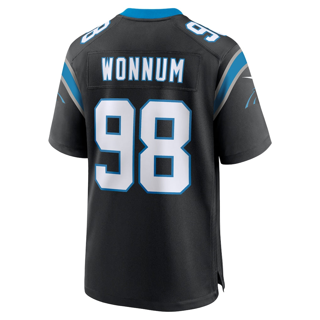 STECN C.Panthers #98 D.J. Wonnum Black Game Jersey