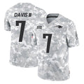 NE.Patriots #7 Carlton Davis III Player Arctic Camo Salute To Service Limited Game STECN Stitched Jerseys