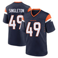 D.Broncos #49 Alex Singleton Player Navy Home Game STECN Stitched Jerseys