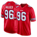 B.Bills #96 Deone Walker Player Red Home Game STECN Stitched Jerseys