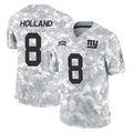 NY.Giants #8 Jevon Holland Player Arctic Camo Salute To Service Limited Game STECN Stitched Jerseys