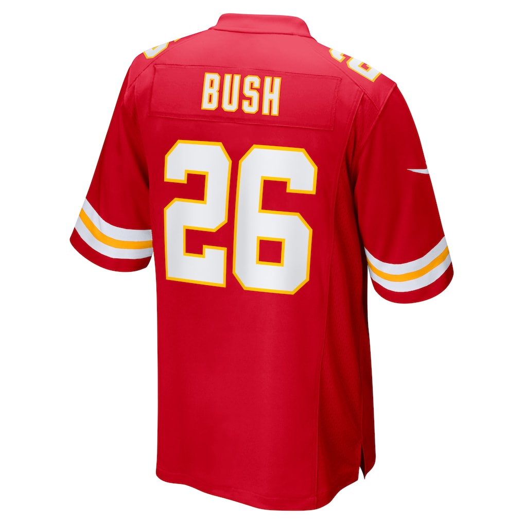 STECN KC.Chiefs #26 Deon Bush Red Game Player Jersey