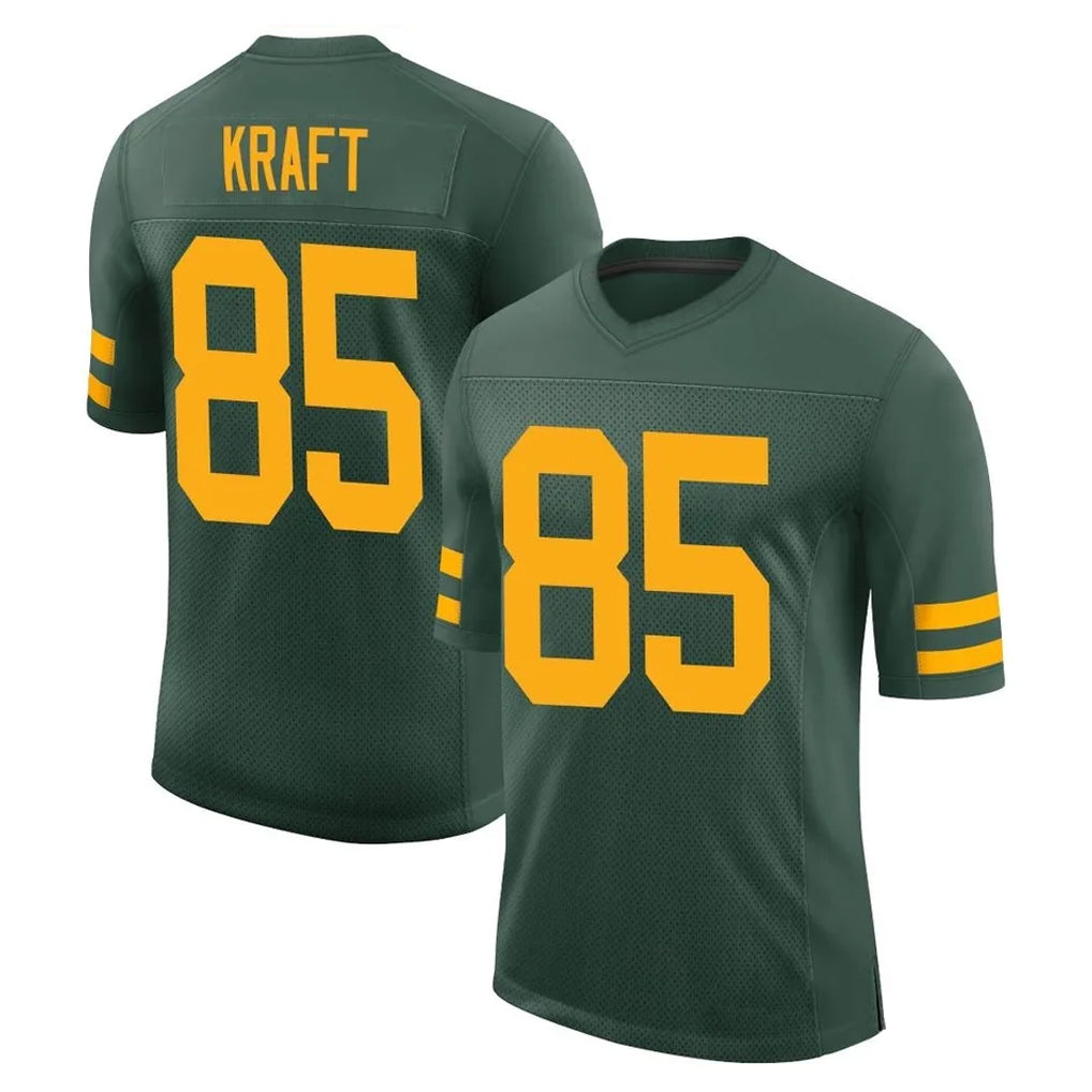 GB.Packers #85 Tucker Kraft Player Green Alternate Vapor Home Game STECN Stitched Jerseys