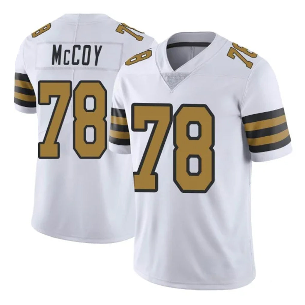 NO.Saints #78 Erik McCoy Player White Limited Color Rush Home Game STECN Stitched Jerseys