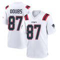 NE.Patriots #87 Romeo Doubs Player White Home Game STECN Stitched Jerseys