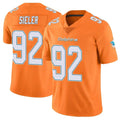 M.Dolphins #92 Zach Sieler Player Orange Limited Home Game STECN Stitched Jerseys
