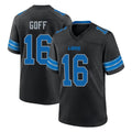 D.Lions #16 Jared Goff Player Black Alternate Home Game STECN Stitched Jerseys