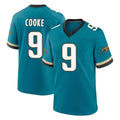 J.Jaguars #9 Logan Cooke Player Teal Prowler Throwback Limited Home Game STECN Stitched Jerseys