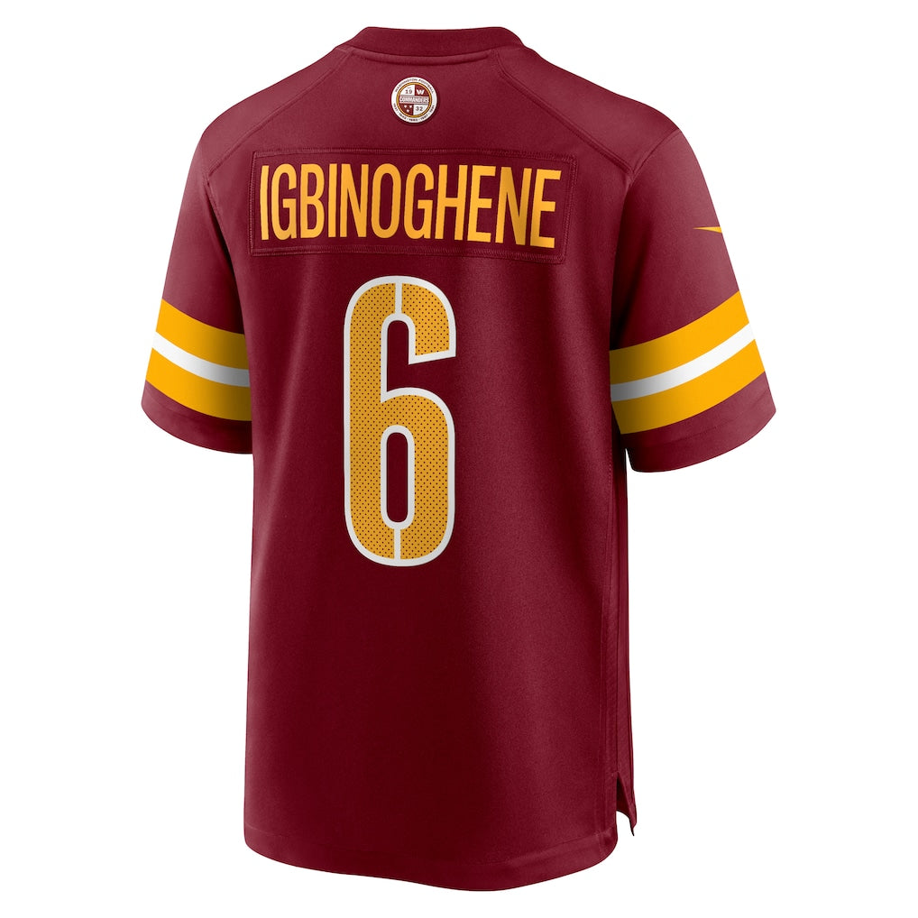 STECN W.Commanders #6 Noah Igbinoghene Burgundy Team Game Jersey