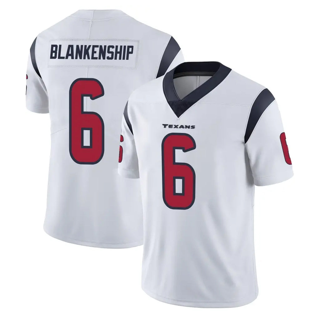H.Texans #6 Reed Blankenship Player White Limited Vapor Untouchable Home Game STECN Stitched Jerseys