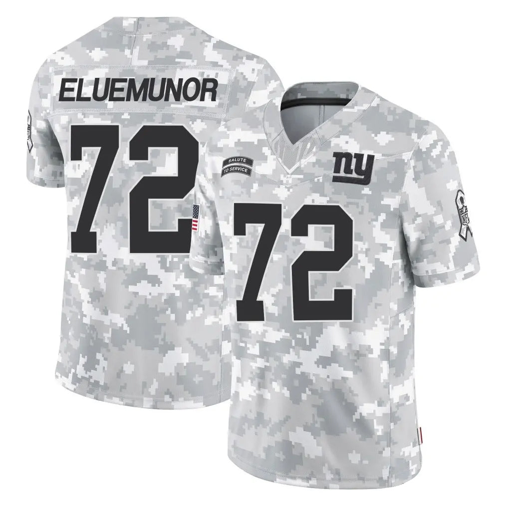 NY.Giants #72 Jermaine Eluemunor Player Arctic Camo Salute To Service Limited Game STECN Stitched Jerseys
