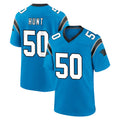 C.Panthers #50 Robert Hunt Player Blue Home Game STECN Stitched Jerseys