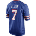 STECN B.Bills #7 Doug Flutie Royal Game Retired Player Jersey