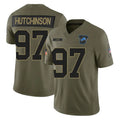 D.Lions #97 Aidan Hutchinson Player Olive 2025 Salute To Service Limited Home Game STECN Stitched Jerseys