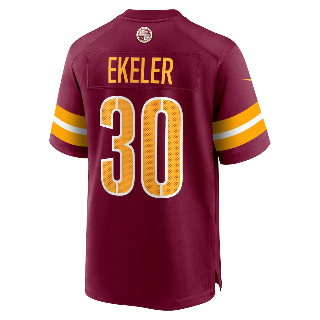 STECN W.Commanders #30 Austin Ekeler Burgundy Game Jersey