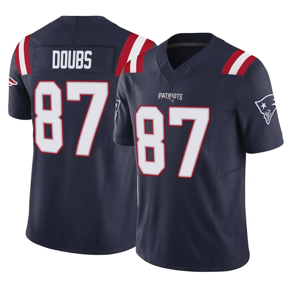 NE.Patriots #87 Romeo Doubs Player Navy Limited Vapor F.U.S.E. Home Game STECN Stitched Jerseys