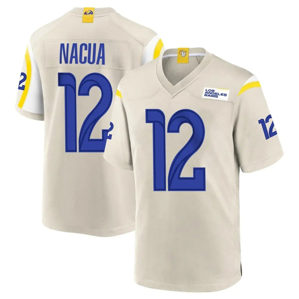 LA.Rams #12 Puka Nacua Player Bone Home Game STECN Stitched Jerseys